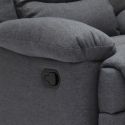 Verstelbare stoffen relax fauteuil met voetensteun en 4 wielen Maura 