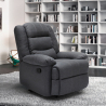 Verstelbare stoffen relax fauteuil met voetensteun en 4 wielen Maura Aankoop