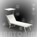 Professioneel aluminium ligbed Santorini voor het strand 