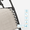 2 opvouwbare tuinstoelen met meerdere standen Emily Zero Gravity 
