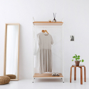 Wit metalen open garderobe voor ingang of slaapkamer Otto Light Korting