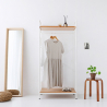 Wit metalen open garderobe voor ingang of slaapkamer Otto Light Korting