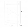Wit metalen open garderobe voor ingang of slaapkamer Otto Light Model