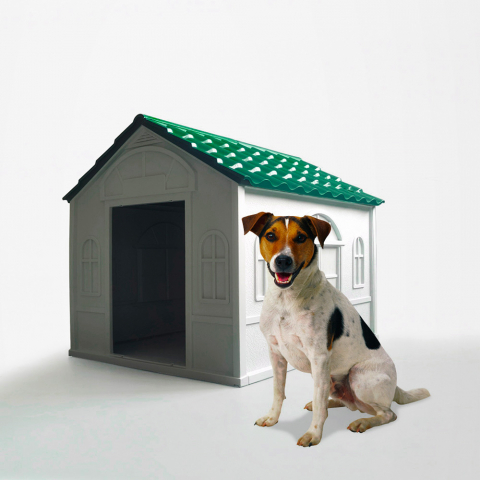 Hondenhok Voor Middelgrote Honden In Kunststof voor Tuin Milo