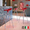 Transparent design stool with steel legs for kitchen bar Scab Frog Korting