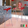 Transparante design barkruk met stalen poten Scab Frog Korting
