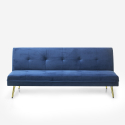 Moderne fluwelen 2-zits slaapbank met gouden poten Padded 