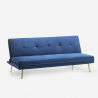 Moderne fluwelen 2-zits slaapbank met gouden poten Padded 