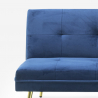 Moderne fluwelen 2-zits slaapbank met gouden poten Padded 