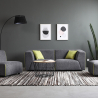 Moderne modulaire stoffen 3-zitsbank met poef Jantra Verkoop