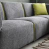 Moderne modulaire stoffen 3-zitsbank met poef Jantra Karakteristieken