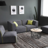Moderne modulaire stoffen 3-zitsbank met poef Jantra Prijs