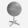 Stalen tafel met rond opklapbaar blad van 70 cm voor binnen en buiten Skladan Aanbod