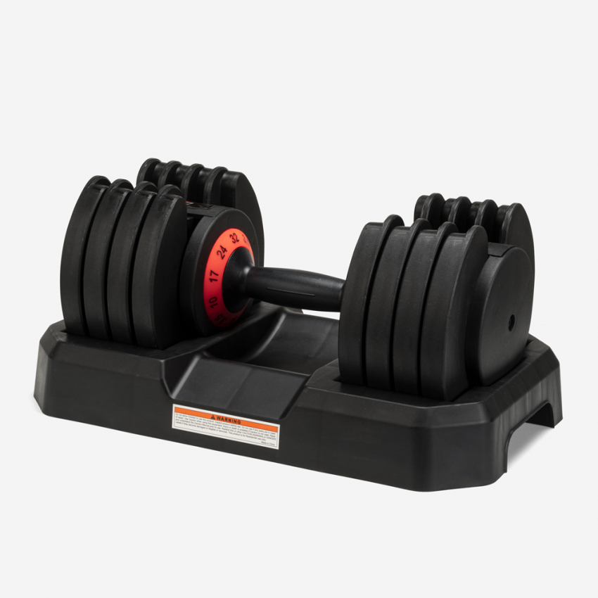 Dumbbell met instelbaar gewicht tot 32 kg Oonda Aanbieding Dumbbell met instelbaar gewicht tot 32 kg Oonda Aanbieding