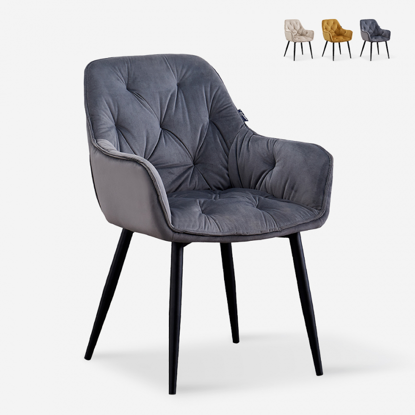 Design fauteuil fluweel beklede woonkamer stoel  Nirvana Chesterfield Keuze