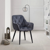 Design fauteuil fluweel beklede woonkamer stoel  Nirvana Chesterfield Model
