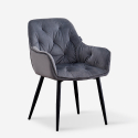 Design fauteuil fluweel beklede woonkamer stoel  Nirvana Chesterfield Afmetingen
