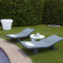 Zonnebed Ligstoel Modern Design Polyethyleen Tuin Zwembad Slide Low Lita Lounge 