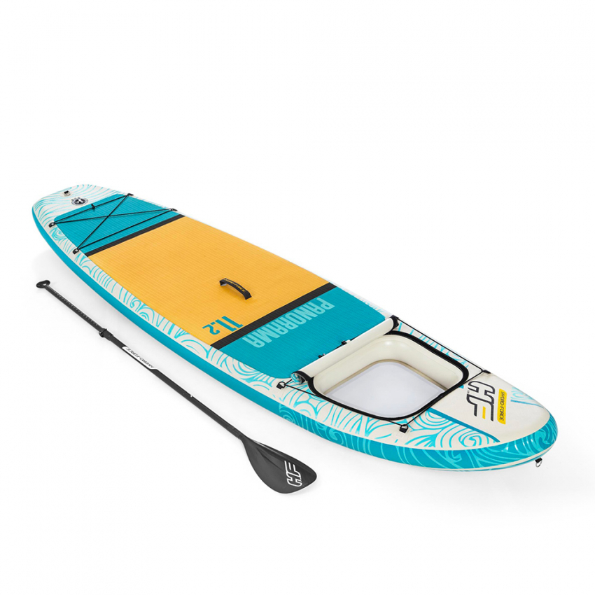 Stand Up Paddle board SUP met transparant paneel Bestway 65363 340cm Hydro-Force Panorama Aanbieding Stand Up Paddle board SUP met transparant paneel Bestway 65363 340cm Hydro-Force Panorama Aanbieding