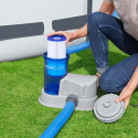 Transparante cartridge filterpomp voor bovengronds zwembad Bestway Flowclear 58675 Korting
