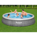 Bovengronds rond zwembad 396x84 cm met rotan effect Bestway Fast Set 57376 Verkoop