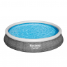Bovengronds rond zwembad 396x84 cm met rotan effect Bestway Fast Set 57376 Korting