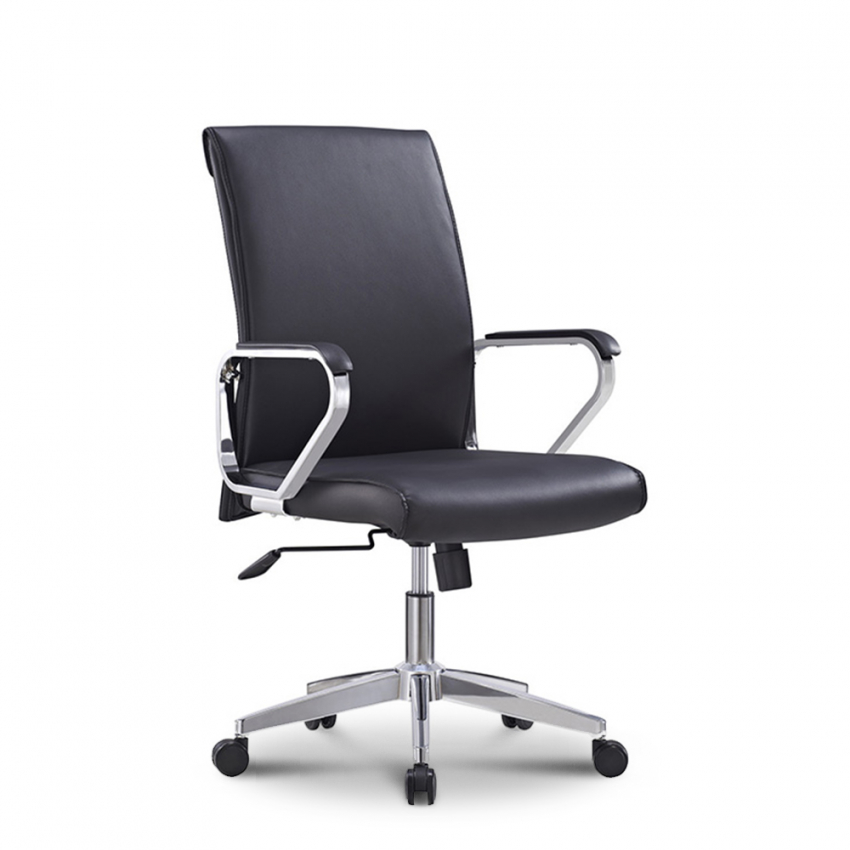 Elegante ergonomische bureaustoel van staal en kunstleer Cursus Aanbieding Elegante ergonomische bureaustoel van staal en kunstleer Cursus Aanbieding