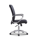Elegante ergonomische bureaustoel van staal en kunstleer Cursus Korting