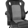 Sportieve ergonomische in hoogte verstelbare kunstlederen gaming bureaustoel Le Mans Moon  Catalogus