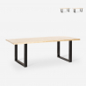 Design tafel plank hout metaal industriële stijl 200x80cm rechthoekig dining RAJASTHAN 200 Keuze