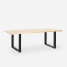 Design tafel plank hout metaal industriële stijl 200x80cm rechthoekig dining RAJASTHAN 200 Karakteristieken