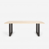 Design tafel plank hout metaal industriële stijl 200x80cm rechthoekig dining RAJASTHAN 200 Model