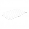 Traagschuim eenpersoons matras 7 zones met afneembare hoes 25cm 80x190cm Veradea Keuze