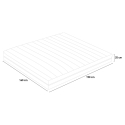 Dubbele traagschuim matras 7 zones met afneembare hoes 25cm 160x190cm Veradea Keuze