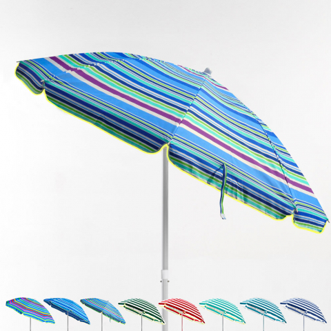 Lichte strand parasol katoen 180 cm Taormina Aanbieding