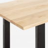 Design tafel plank hout metaal industriële stijl 200x80cm rechthoekig dining RAJASTHAN 200 Afmetingen