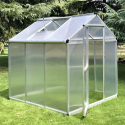 Polycarbonaat aluminium tuinkas met openslaande deuren 183x185x205 cm Vanilla Catalogus