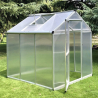 Polycarbonaat aluminium tuinkas met openslaande deuren 183x185x205 cm Vanilla Catalogus