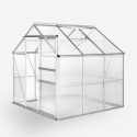 Polycarbonaat aluminium tuinkas met openslaande deuren 183x185x205 cm Vanilla Verkoop