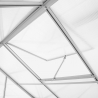 Polycarbonaat aluminium tuinkas met openslaande deuren 183x185x205 cm Vanilla Korting