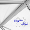Tuinkas in aluminium en polycarbonaat met deur en raam 183x245x205 cm Laelia Karakteristieken