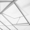 Tuinkas in aluminium en polycarbonaat met deur en raam 183x245x205 cm Laelia Korting