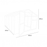 Tuinkas in aluminium en polycarbonaat met deur en raam 183x245x205 cm Laelia Aankoop