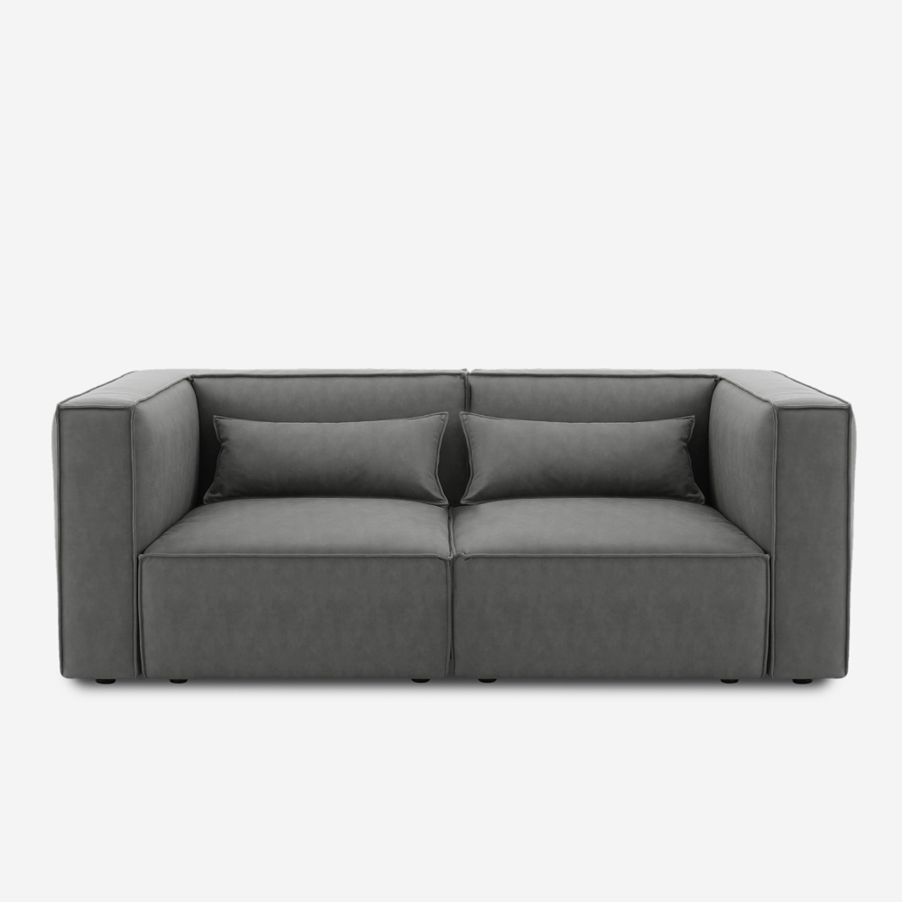 Moderne 2-zits modulaire stoffen bank Solv
