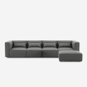 4-zits moderne modulaire stoffen hoekbank met poef Solv Aanbieding