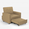 Eenpersoons fauteuil bed met armleuningen modern design ruimtebespaarder BROOKE Karakteristieken