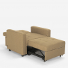 Eenpersoons fauteuil bed met armleuningen modern design ruimtebespaarder BROOKE Prijs