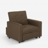 Modern design eenpersoons fauteuil bed met armleuningen Brooke 