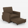 Modern design eenpersoons fauteuil bed met armleuningen Brooke 