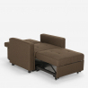 Modern design eenpersoons fauteuil bed met armleuningen Brooke 
